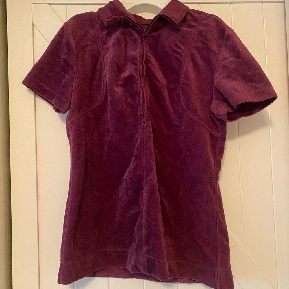 Collard / Turtle Neck Zip Up Top | PRETTY PURPLE VELVET